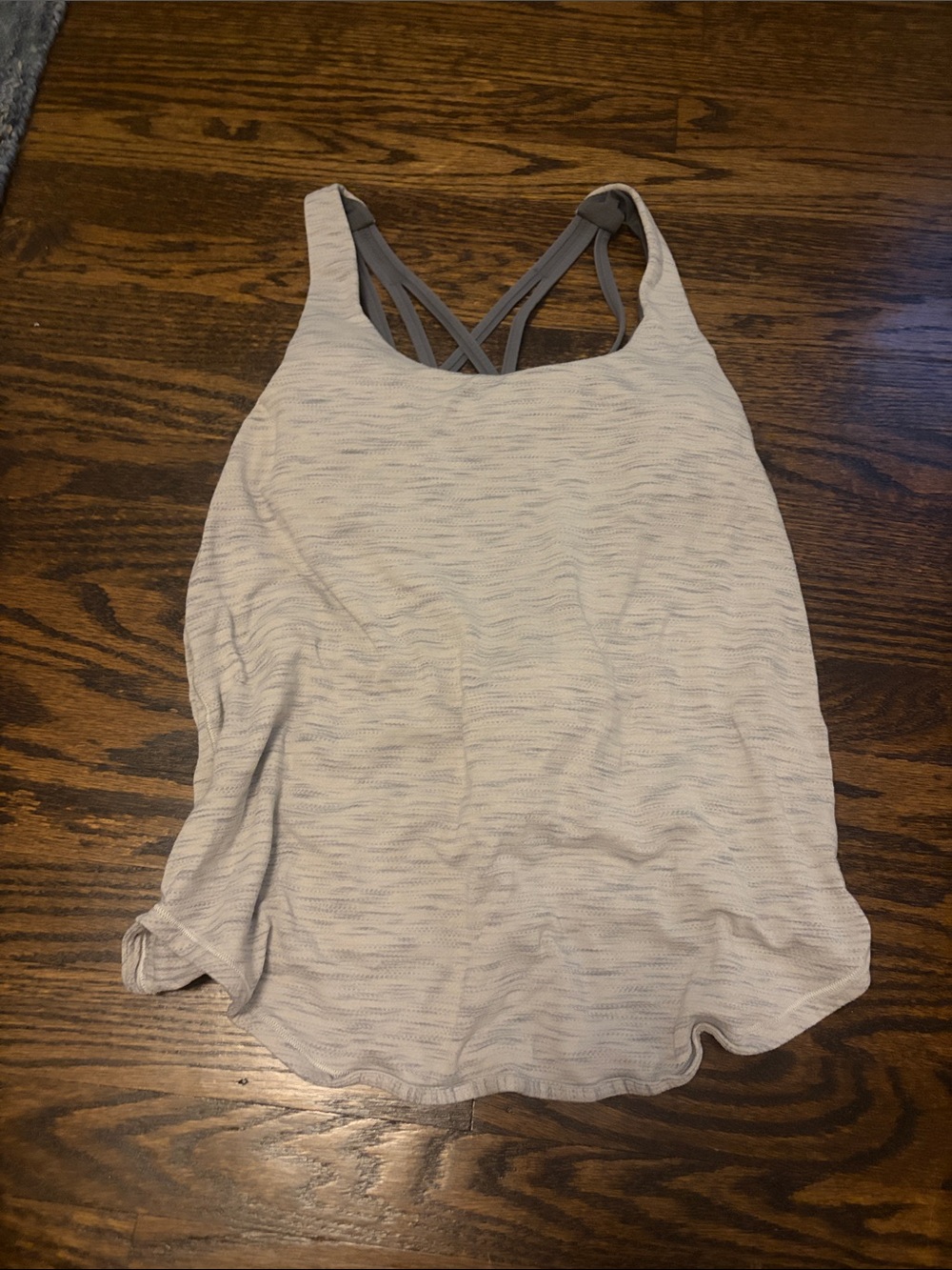 lululemon athletica Light Gray Strappy Tank Top